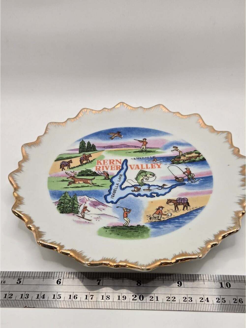 Vintage Kern River Valley & Isabella Lake Souvenir Collector Plate